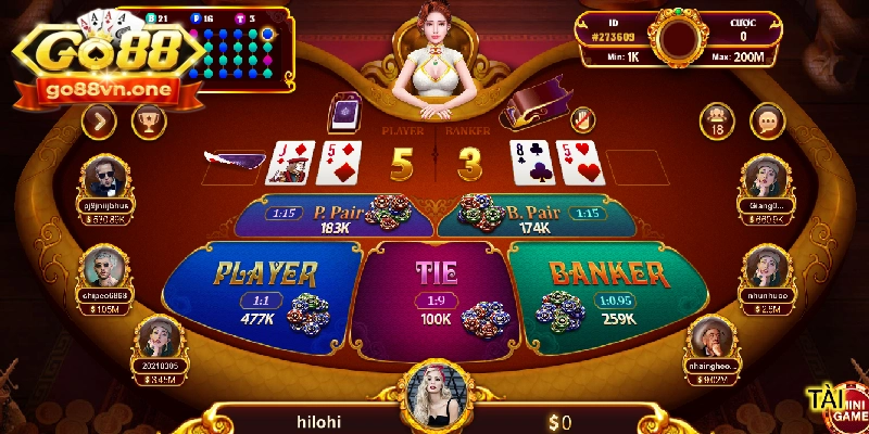 Đừng cược cửa Hòa khi chơi Baccarat