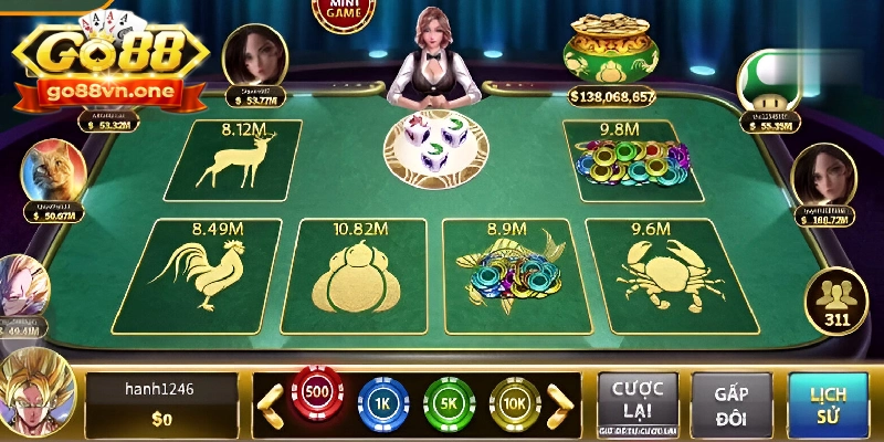 Cách chơi bầu cua dựa vào kết quả của ván cược trước